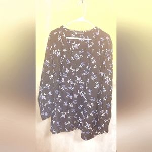 Lane Bryant long sleeve floral blouse